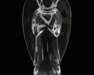 Baccarat Crystal Angel Figurine with Horn
