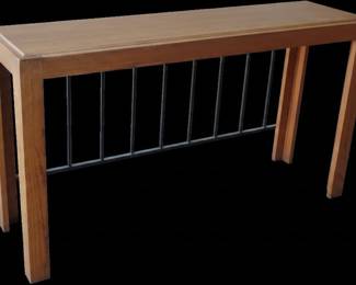 Industrial Style Oak Console Table