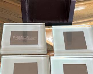 Crate & Barrel "Swing" Photo Coasters Set