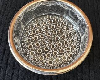Cut Crystal and Silver Plate Bowl