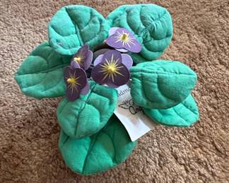 Handmade Stuffed Violet Plant