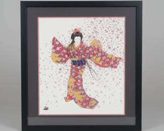Framed Print by Hisashi Otsuka - Lady of Floating Blossoms