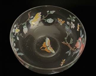 Vintage Lenox Butterfly Meadow Glass Serving Bowl