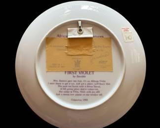 Zanobia First Violet Collector Plate