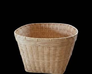 Large Vintage Bamboo Woven Basket
