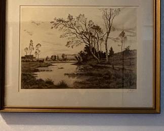 Landscape Etching by G. Lavigne