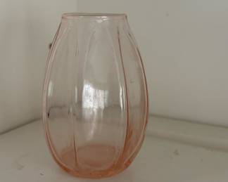 Pink Depression Glass Adam Vase