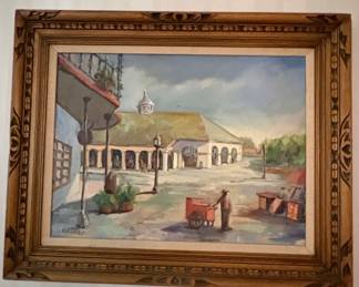 Oil Painting by Grinnell, Landscape with Building