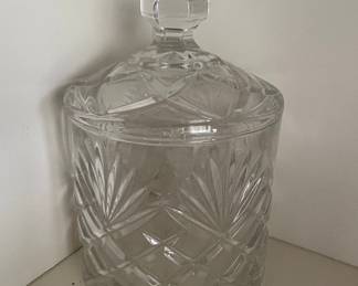 Cut Crystal Biscuit Barrel / Cookie Jar