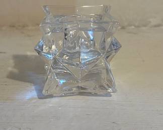 Glass Votive Candle Holder with Star Base