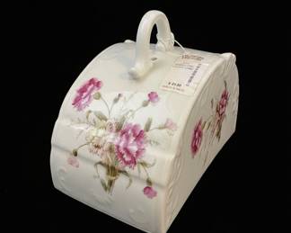 Vintage Ceramic Cheese Dish with Lid