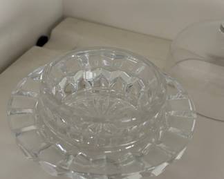 Mikasa "Salina" Crystal Butter Dish with Domed Lid