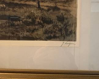 Landscape Etching by G. Lavigne