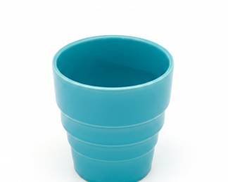 Turquoise Ribbed Ceramic Tumbler/Vase