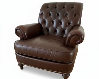 Tufted Leather Club Chair