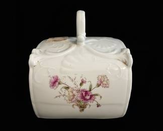 Vintage Ceramic Cheese Dish with Lid