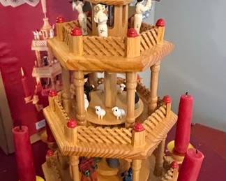 Vintage German Three-Tier Christmas Pyramid