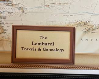 National Geographic The World Lombardi Travels & Genealogy Push Pin Map