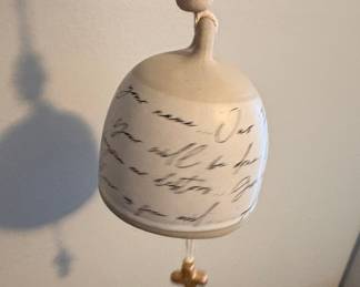 Lord's Prayer Ceramic Bell with Cross