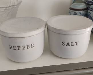 Hearth & Hand with Magnolia White Ceramic Salt and Pepper Canisters