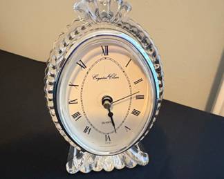 Crystal Clear "Royal" 3 1/2" Crystal Clock w Quartz Movement