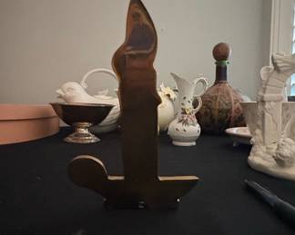 Brass Flame-Form Andirons (Pair)
