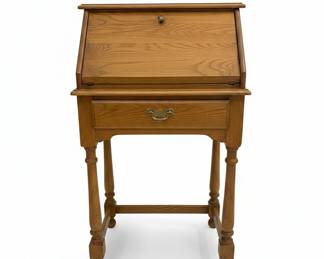 Vintage Oak Secretary Desk