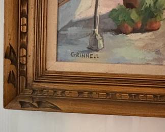 Oil Painting by Grinnell, Landscape with Building