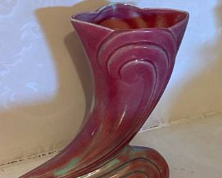 Art Deco Cornucopia Vase - Pottery
