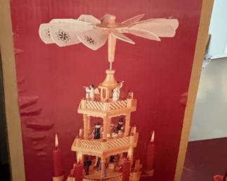Vintage German Three-Tier Christmas Pyramid