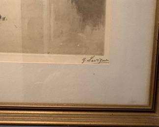 Oil Painting by Grinnell, Landscape with Building