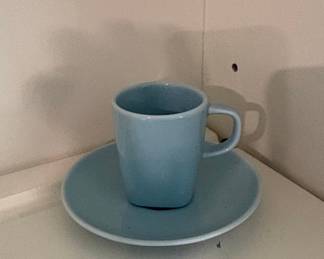 IKEA 365+ Susan Pryke Light Blue Espresso Cup and Saucer Set