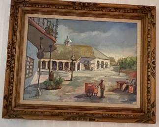 Oil Painting by Grinnell, Landscape with Building