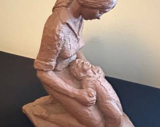 Mother and Child Sculpture by Peggy Mach for Alva Museum Replicas