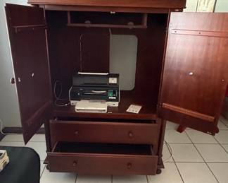 Wooden Armoire/Media Cabinet