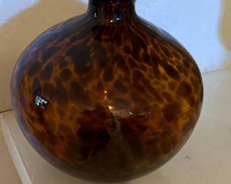 Tortoiseshell Blown Glass Vase