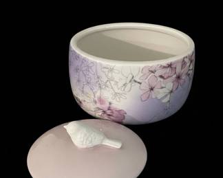 Hallmark Marjolein Bastin "Springtime" Canister with Bird Finial
