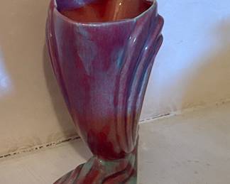 Art Deco Cornucopia Vase - Pottery
