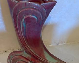 Art Deco Cornucopia Vase - Pottery