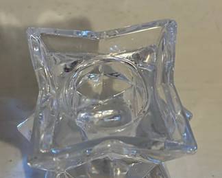 Glass Votive Candle Holder with Star Base