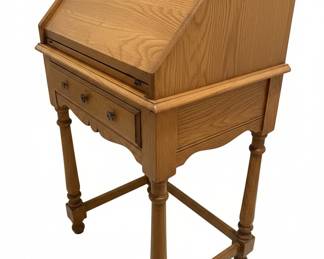 Vintage Oak Secretary Desk