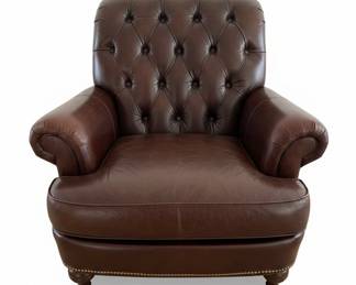  Tufted Leather Club Chair