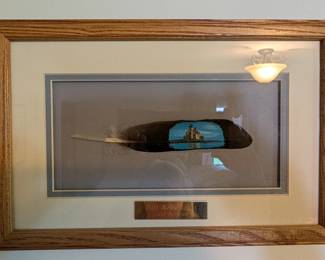 Gull Rock Lighthouse painted on a feather!
