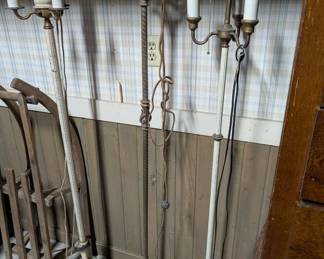Antique Floor Lamps just need dome TLC