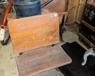Vintage Wooden School Desk