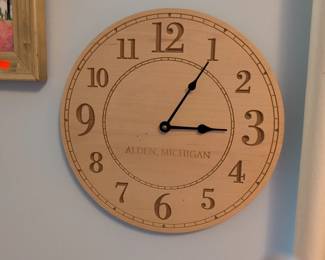 P. Graham Dunn..Clock Engraved "Alden, Michigan"