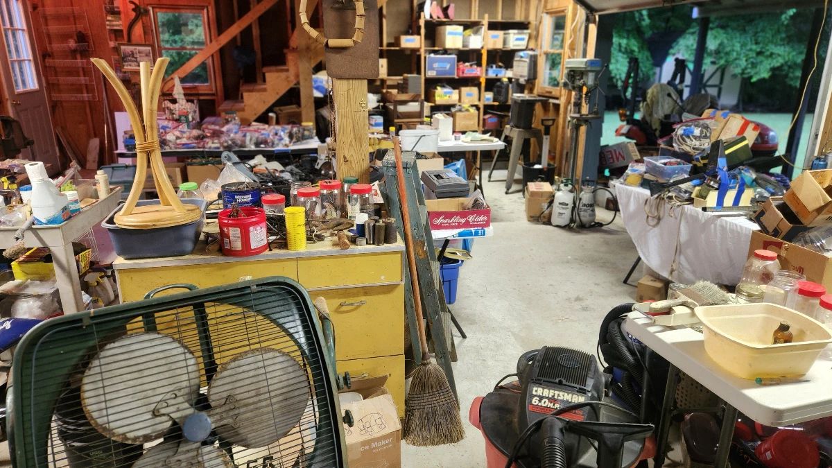 Half of the garage.  There is another half and stuff in the house and outside.