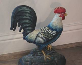 cast iron rooster door stop or just decor