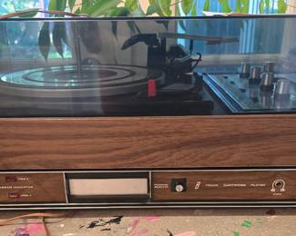 Vintage Electrophonic FET Solid State modular stereo system with Gerrard Model 2025 TC Auto turntable and 8-track tape player
