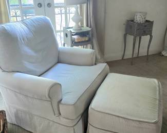 plush glider/swivel rocker with glider ottoman